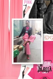  Fall 2019 - pink pants &amp; leather jacket