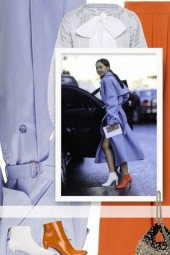 The fashion-forward lilac coat