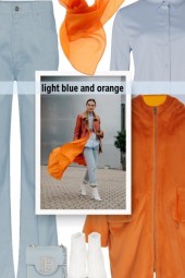 light blue and orange