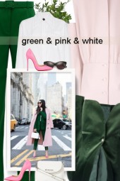 green &amp; pink &amp; white