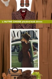 L'AUTRE CHOSE pleated knit dress 