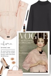 Vintage style  - pink and black