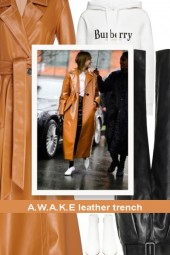 A.W.A.K.E leather trench 