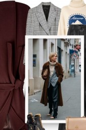 Dorothy Perkins Chocolate wrap coat 