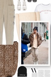 Leopard Print Puffer Jacket 