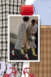 CAROLINA HERRERA plaid coat 