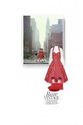 Retro Red Polka Dot Dress 