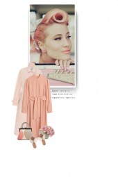 vintage style - peach and pink