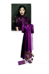  purple silk dress 