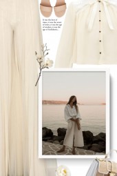 Chantilly-lace and silk-chiffon blouse