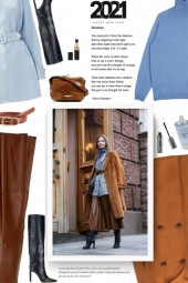  street style - blue and brown