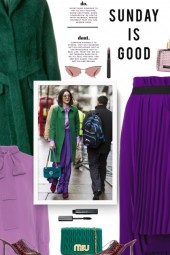 street style - purple and green