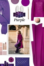Chanel Purple Lambskin Leather Bag