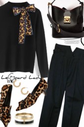 Leopard Print and Black Sweater