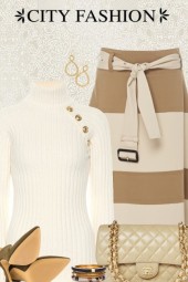 Camel and Cream Skirt