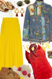 Boho Red and Yellow