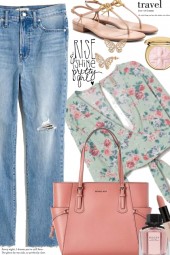 Rose Floral Tie Top