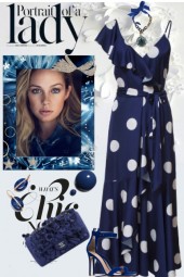 Blue and White Polka Dot