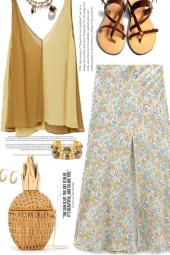 Floral Print Skirt-Boho