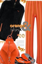 Orange and Black Nike