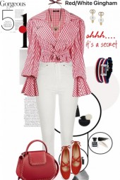 Red/White Gingham Blouse