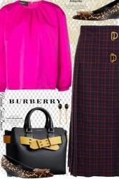 Burberry Black and Yellow Tote