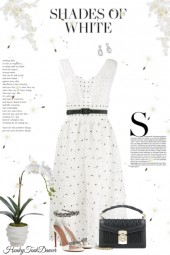 Little White Dress-With Black Bag