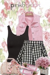 Pink And Black-Casual