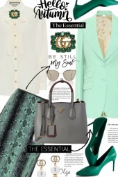 Business outfit in mint