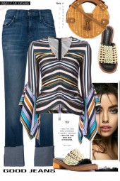 PETER PILOTTO striped sleeve blouse 