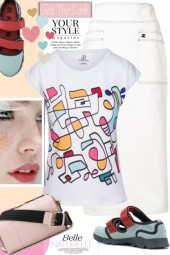 Abstract Hand Drawn Colorful T-shirt 