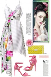 OFF-WHITE floral sleeveless dress 