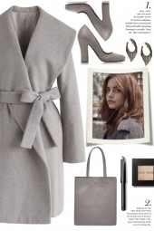 Grey Wrap Coat!