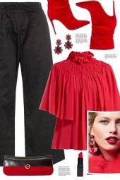 Red Ruffle Top!