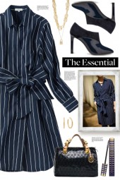 Navy Stripe Dress!