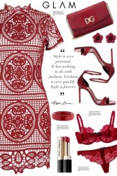 Boohoo Red Lace Dress!