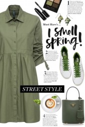 Green Shirtdress! 