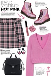 Pink Plaid Skirt!