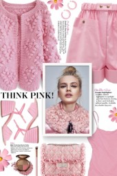 Pink Knit Heart Sweater!