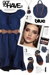 Indigo Blue Belted Dress!
