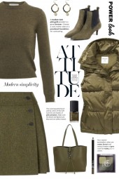 Olive Green Puffy Vest!