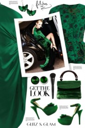 Green Satin Dress!