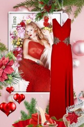 Red Christmas gown