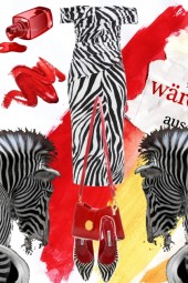Zebra-mønstret kjole 