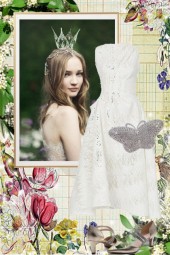 Romantisk hvit kjole 18