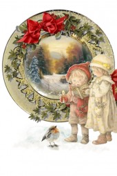 Vintage Christmas plate