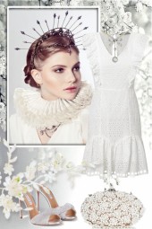 Hvit kjole 13-4