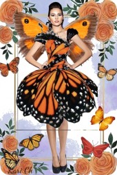 Sommerfugl-kjole 