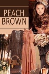 Peach / Brown