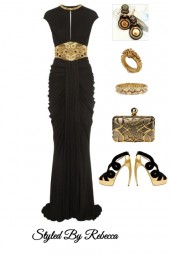 3/10 Glam Dress to Impress In Black and Gold